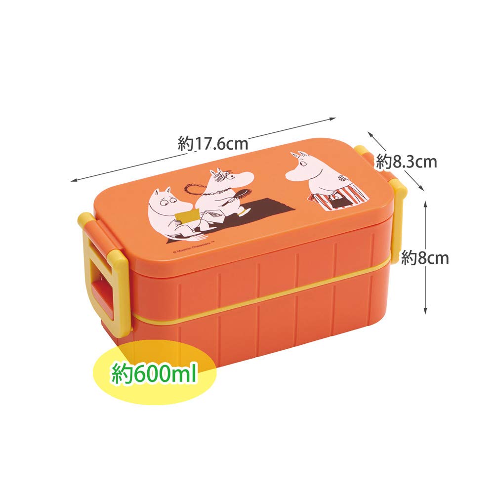 Skater 2-tier Lunch Box 600ml Bento Box Moomin Color Made In Japan YZW3