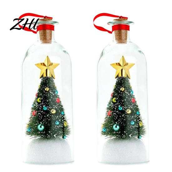 Schneeflocken-Stechpalmen-Ornamente Aufnehmbare Weihnachtsbaum-Flaschenpost, Sprachaufnahme Feiertags-Andenken Dekoration für den Eingangsbereich mit