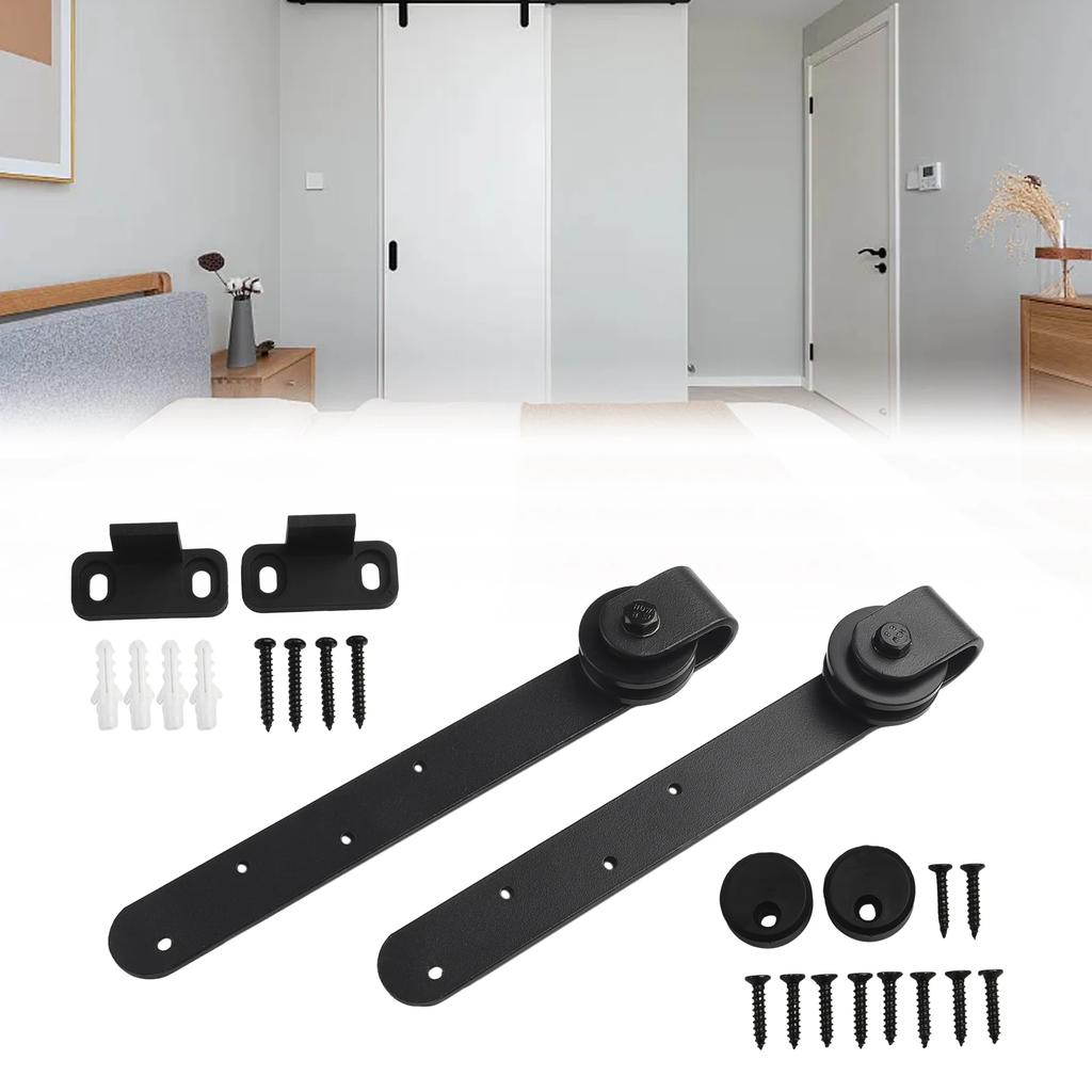 High Quality Sliding Barn Door Hardware Kit Fit For Cabinet Doors Rail Set Smooth Silent Home Hardware Replacement Part