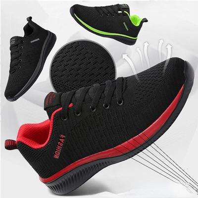 Modische Herren-Sneaker, atmungsaktiv, fliegend, gewebt, leichte Laufschuhe, große Schuhe, 38–48