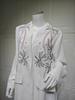 Elegant White Floral Embroidered Abaya Coat - Modern Middle Eastern Fashion