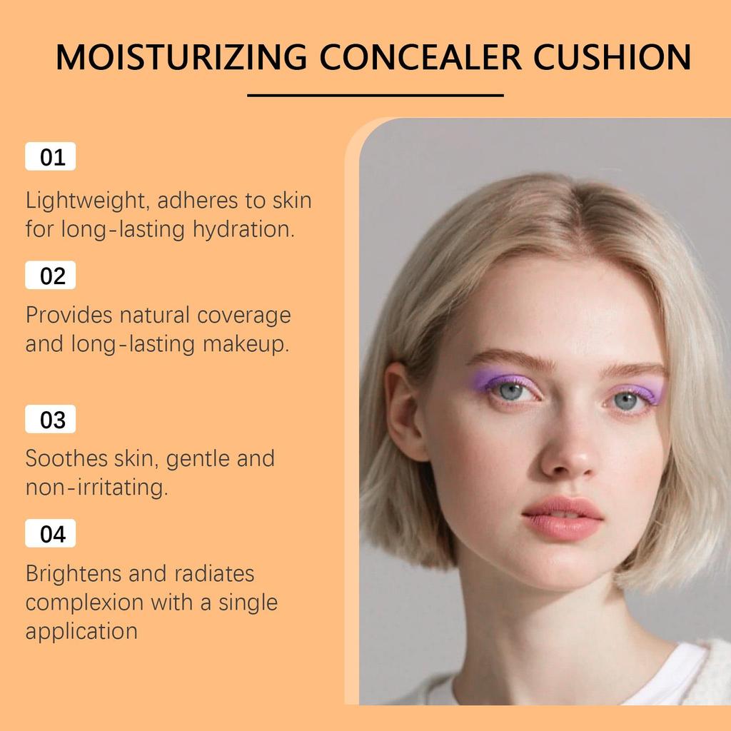 Natural Tone-Up Moisturizing Cushion Foundation: Transparent, Adherent, Velvet Touch Makeup Base