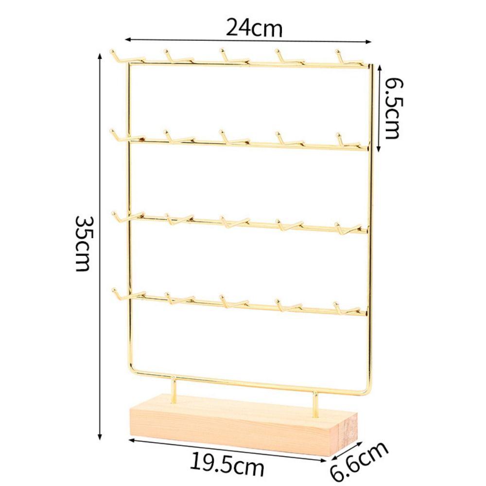 3/4 Tiers Earrings Display Stand Gold Black Necklace Bracelet Organizer  Retail Counter