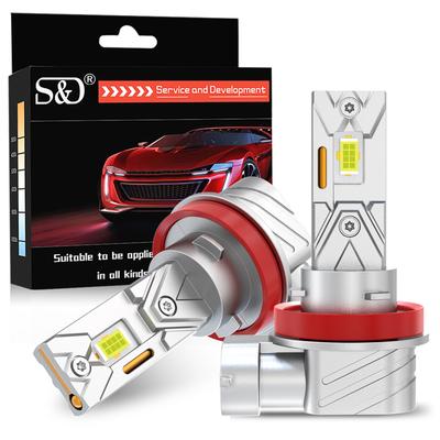 2 szt. Canbus H11 H8 LED żarówki przeciwmgielne 9006 HB4 9005 HB3 LED miedziana rura 16-rdzeniowe chipy CSP samochodowe DRL lampa do jazdy 30W 20000LM automatyczne światło do jazdy dziennej