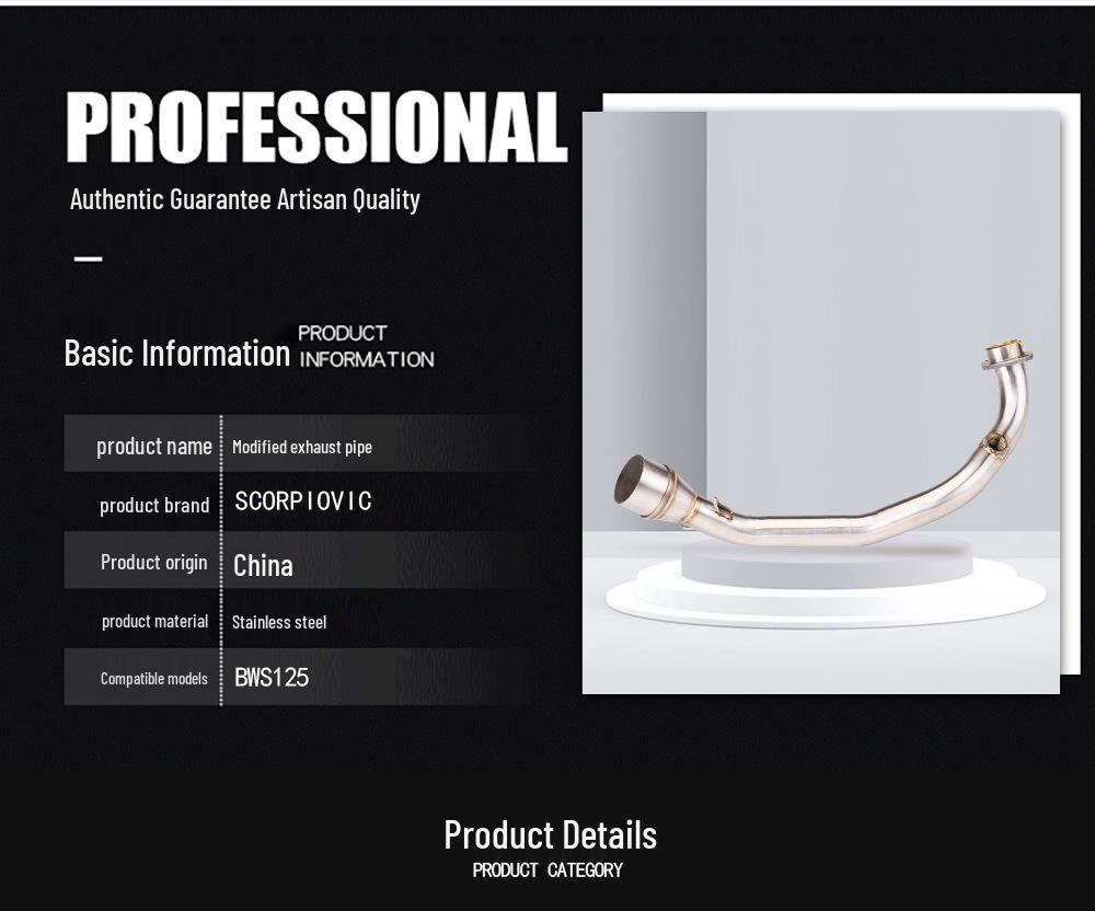 Exhaust Pipe Mod Kit for 1st-3rd Gen Cygnus BWS125 Moped