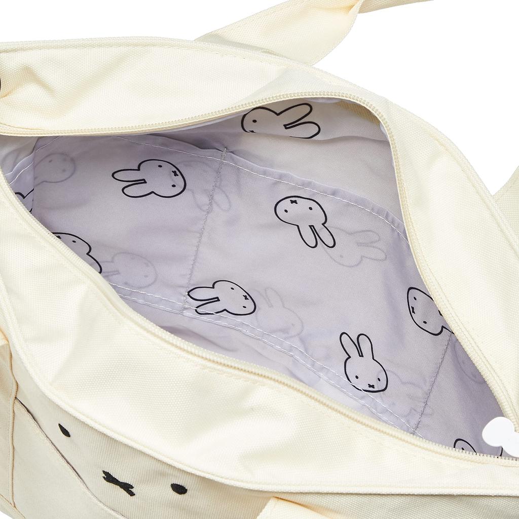 Sifre Miffy Horizontal Tote Bag with Shoulder Face Ivory Women's Strap, B185.