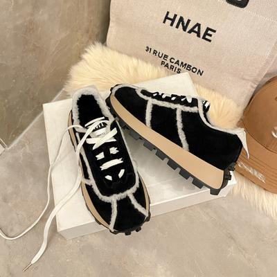 Forrest Gump Shoes Women's  Winter New Thick-soled Retro Sports Casual Old Shoes