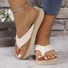 Women's Fashion Trend Non-slip Wear Comfortable Soft Sole Lightweight Cool Mid-heel Flip-flops