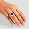 Trendy Purple Amethyst Ring 8MM Sparkling CopperBand High Quality Luxury Jewelry Wedding Engagement Rings for Women