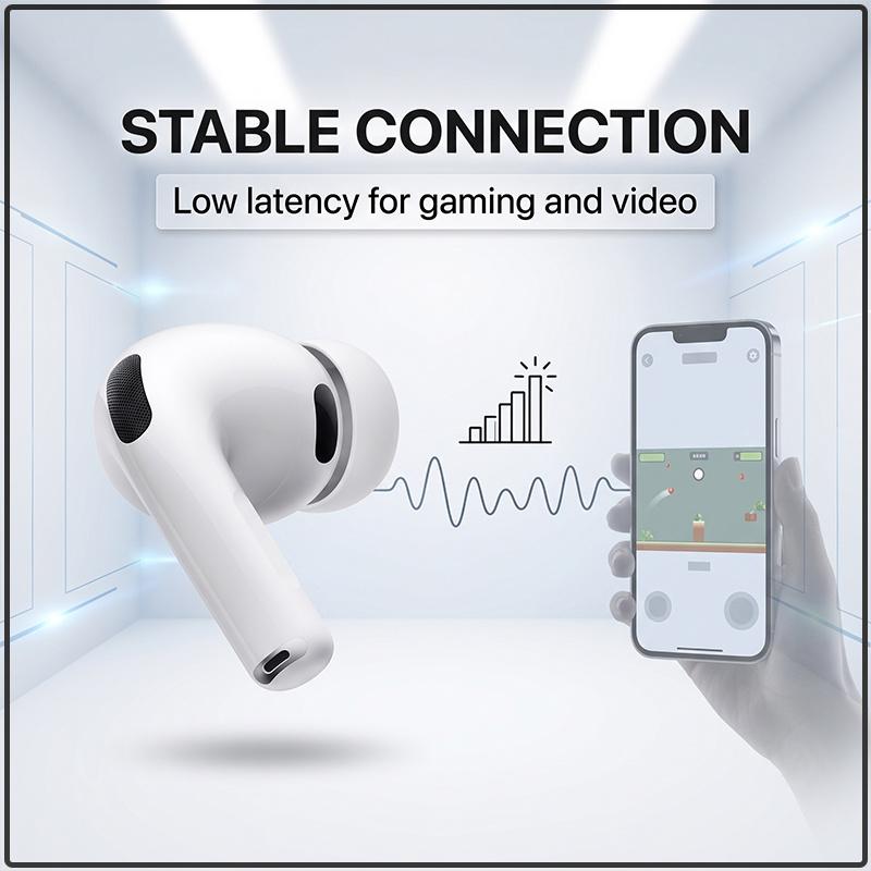 Air Pro 3 True Wireless Earbuds Lightweight Pocket Size All-Day Comfort 6 Hours Playtime Noise Isolation Bluetooth Earphones