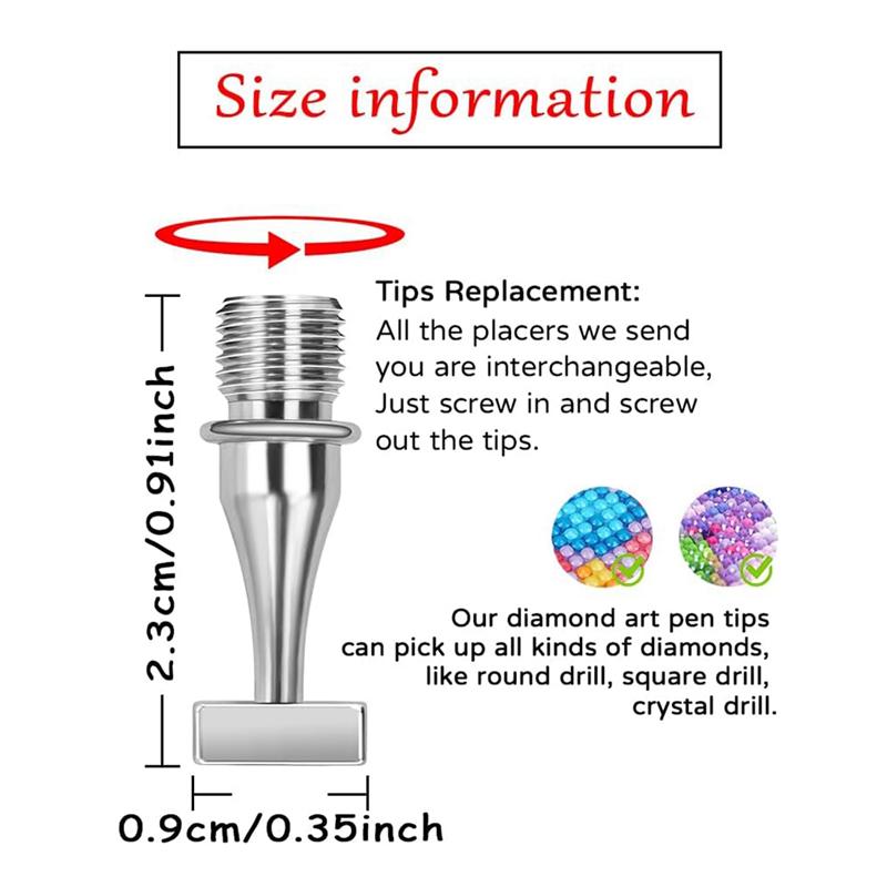 Thin Version Stainless Steel Diamond Painting Tips Kit Designed For Precision For Artwork Applications