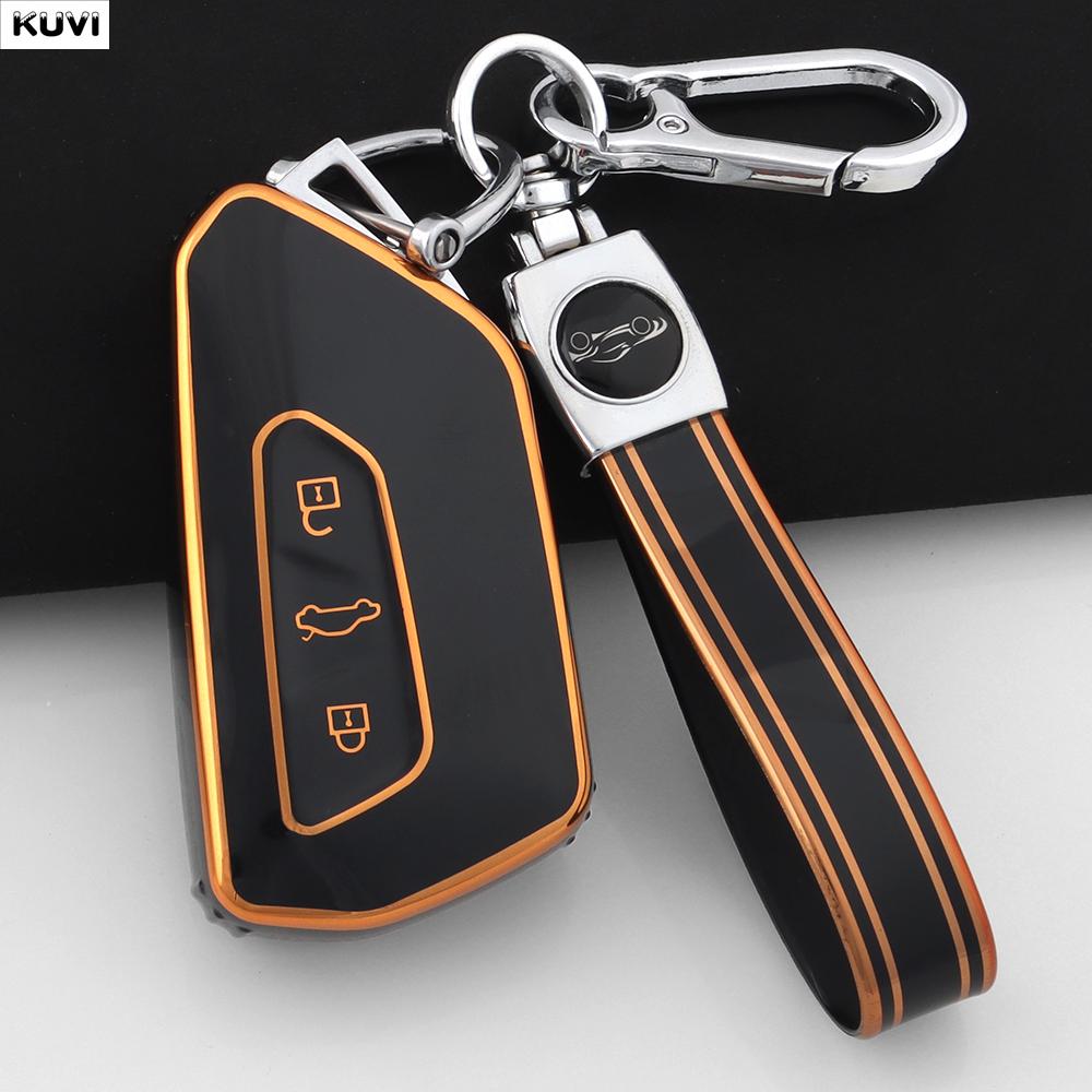 Car Key Cover For VW Volkswagen Golf 8 MK8 ID.3 ID.4 Cupra Skoda Octavia A8 SEAT Leon MK4 2020 2021 Formentor Tarraco