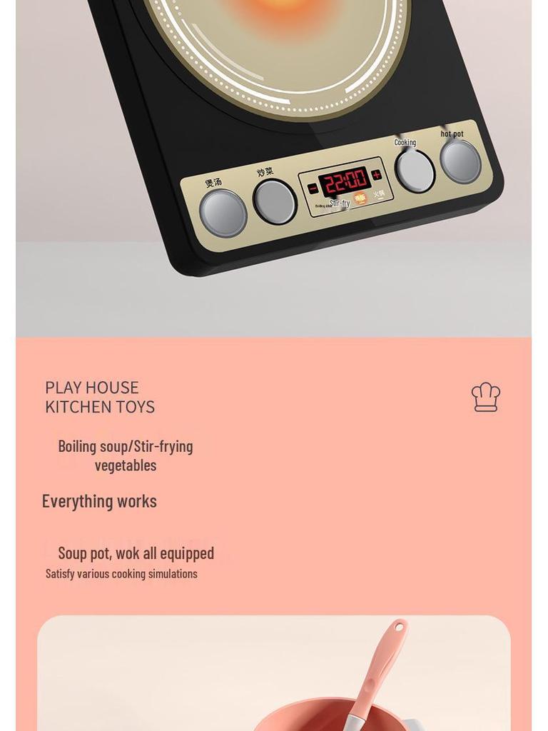 Cross-Border Pretend Kitchen Playset: Educational Toy for Girls Ages 3-6, Includes Fruit Cutting Set