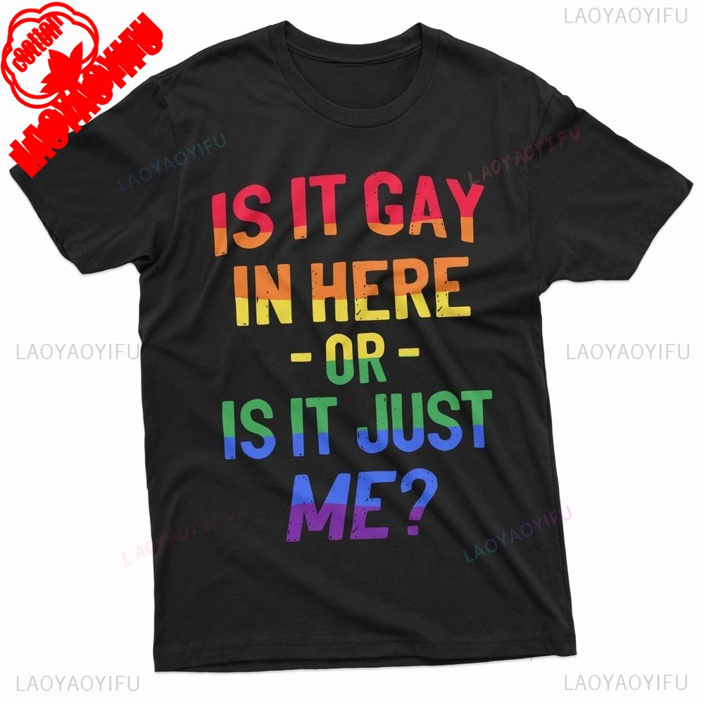 Mens LGBTQ Pride Month Gay Tshirt Funny Humor Birthday Gift for Him Cool Tee Tops Unisex Summer Creative Design Tshirt