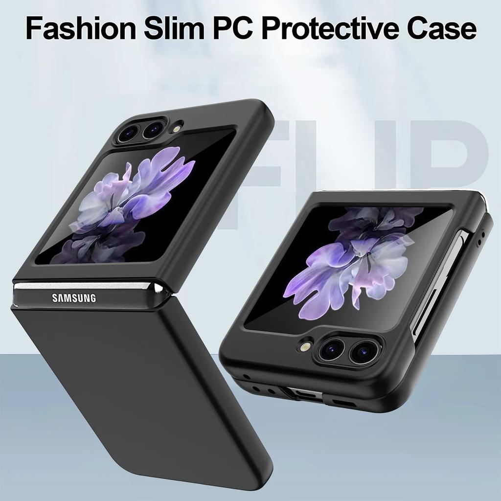 Slim Fashion PC Case for Samsung Galaxy Z Flip 5 5G Flip4 Flip5 Flip 3 2 4 Flip3 Flip2 Zflip5 Matte Feeling Protective Covers
