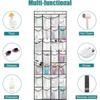 28 Taschen Über die Tür Schuh-Organizer Große Netztaschen mit 4 Haken Transparenter Stoff Schuhregal Aufbewahrungstasche für Schlafzimmer