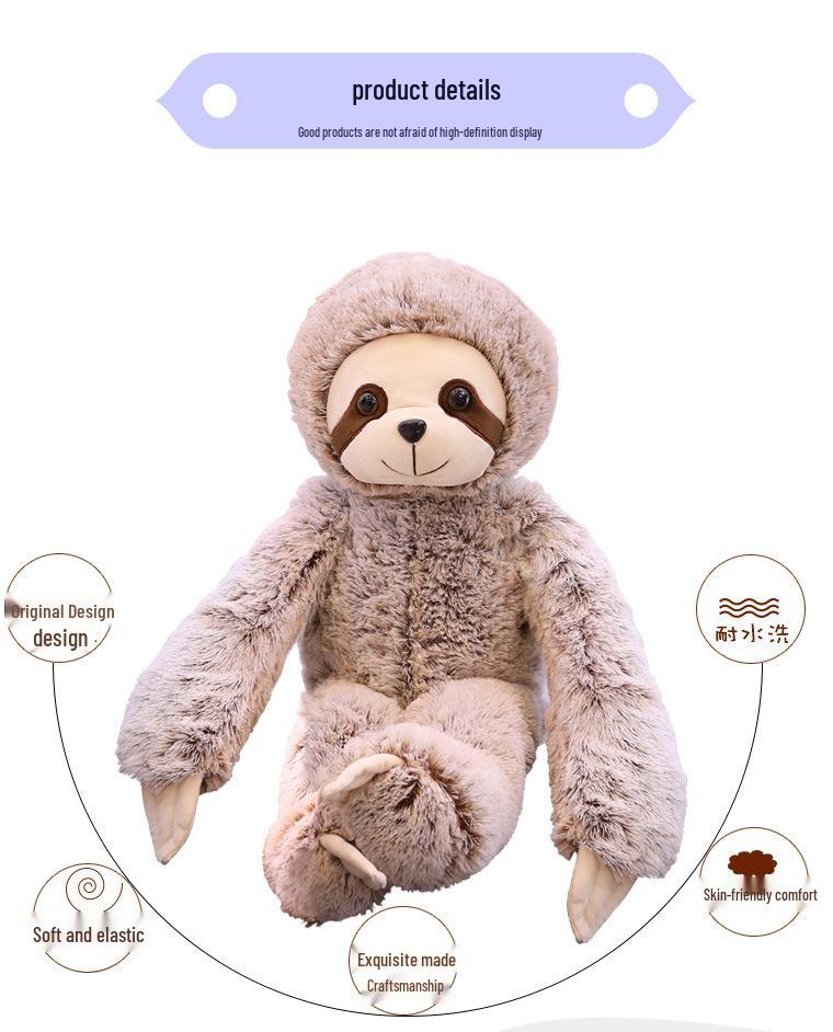 Cross-Border Sloth Plush Toy - Girly Pillow & Gift, One Piece Delivery