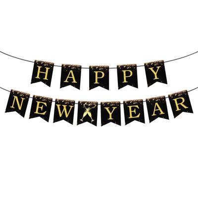 New Year's And New Year's Eve Banners, Party Decorations, Hanging Ornaments