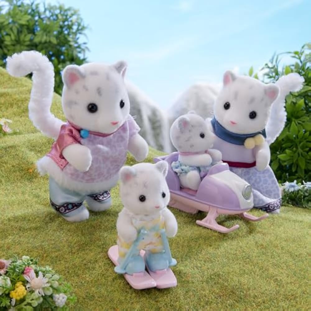Sylvanian Families Dolls [Snow Leopard Family] FS-55 ST Mark Certified Toy Doll House for Ages 3 ...