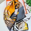 Unisex Silk Scarf 90cm Square Sun Protection Fashion Office Style