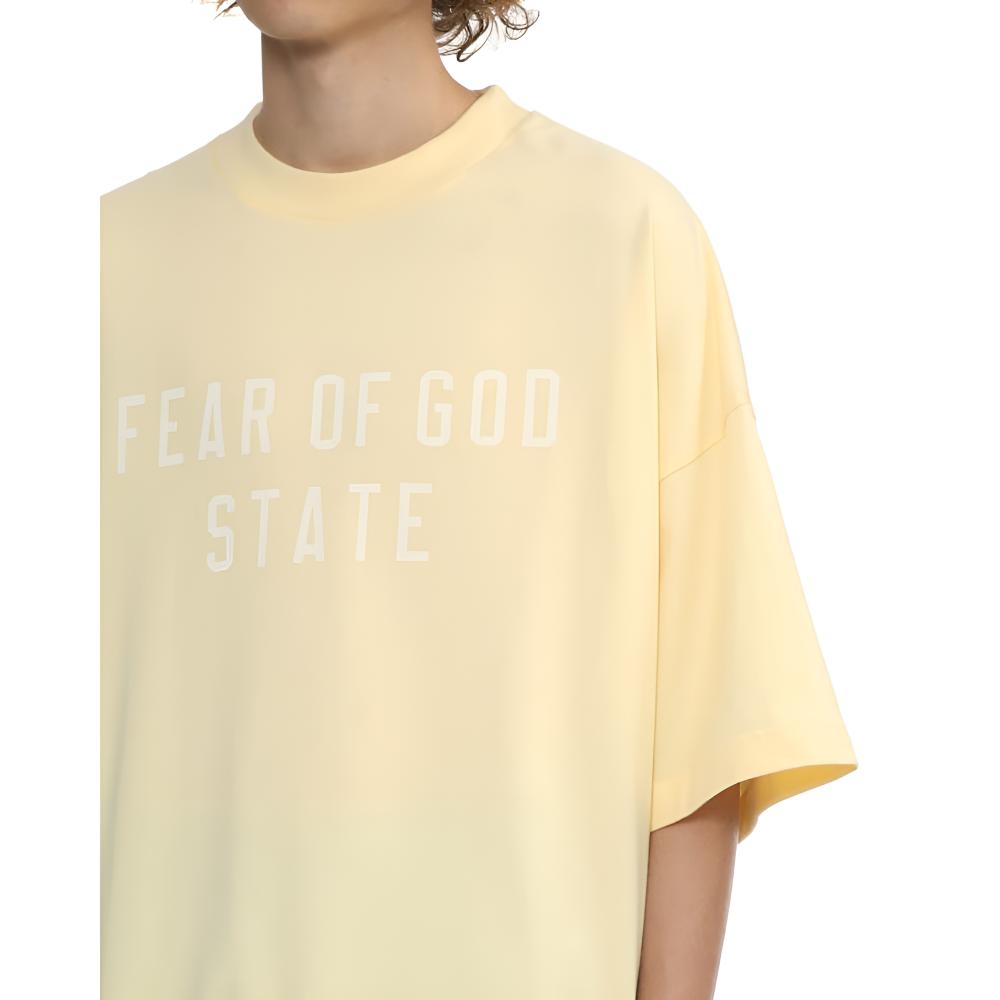 Fear of God Essentials T-shirt Anni '90 Giallo Giardino Top da Uomo 125SP254478F