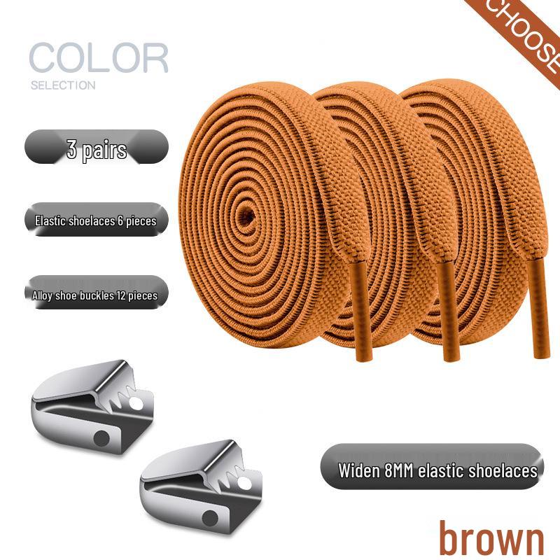 Elastic No-Tie Shoelace Buckle - White Flat for Men, Women, Kids