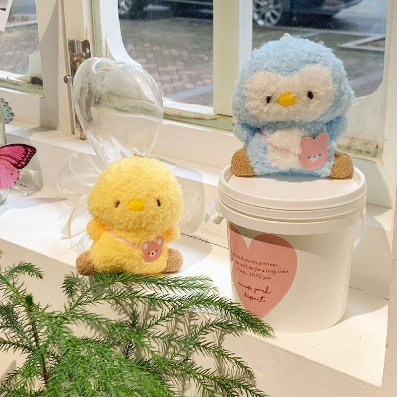 Cute Cartoon Plush Chick Penguin Doll Grab Machine Doll Children's Schoolbag Keychain Doll Pendant Gift