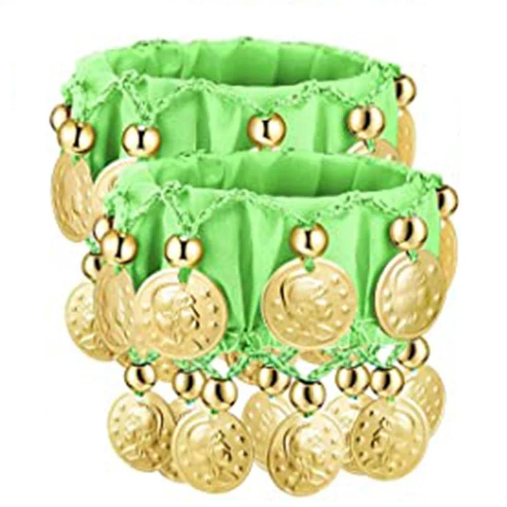 A Pair Of Bracelets Performance Costumes Props and Accessories Indian Belly Dance Bracelets Wrist Ankle Cuffs Bracelets Women