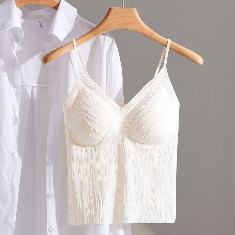 French Strapless Seamless Women s Bandeau: Sexy, Versatile Padded Ice Silk Base Top. F (80-110 kg)