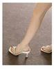 Summer Rhinestone Stiletto Sandals - Women's Square Toe One-Strap High Heels, Fairy French Style.