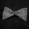 Solid Color Rhinestone Collar Flower British Style Adjustable Gentleman's Bow Tie Bowtie Collar Cravat Men's Suit Accessory