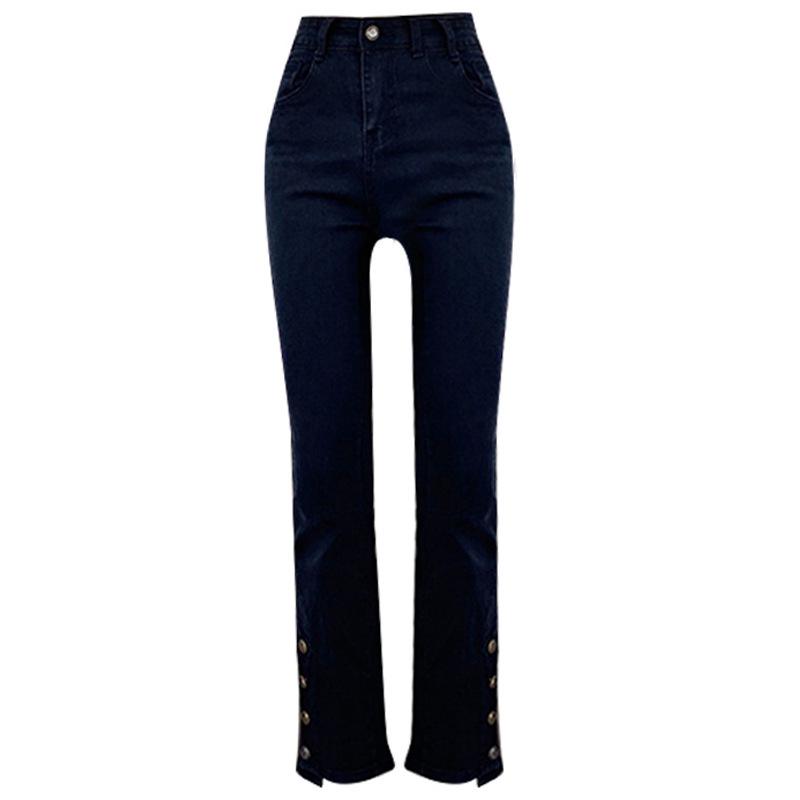 

Autumn 2026 College Style High Waist Slim Fit Jeans for Plus Size Women XL чёрный