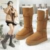 Fashion Heightened Long-thigh Boots Snow Boots Women's Winter Plus Velvet New Thickened Warm Cotton Shoes