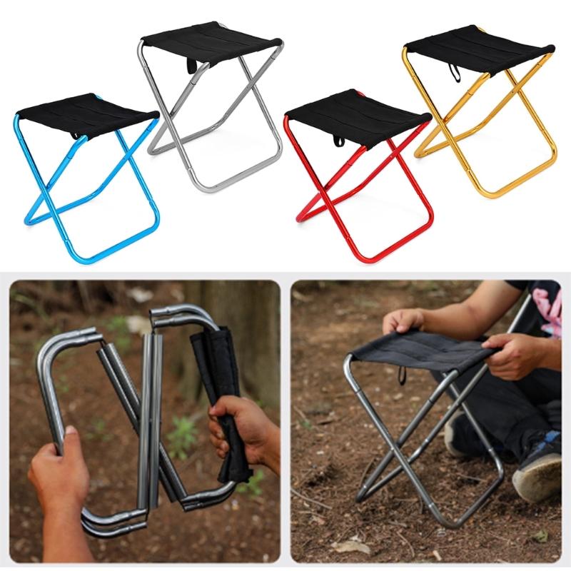 Convenience Folding Stool Little Fishing Chair Light weights Portable Camping Stool for Hikings and Backpacking