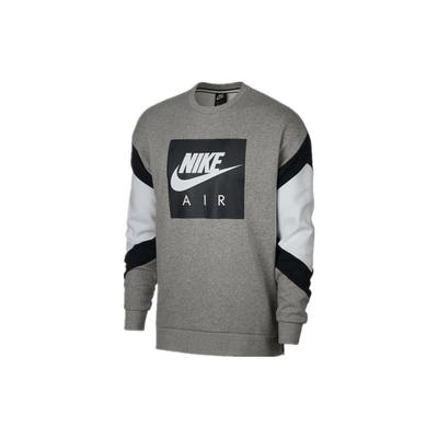 Luchtvaart Personeel Fleece Kleurblok Pullover Amerikaanse Sweater Heren Sweater Grijs Wit 928636-063