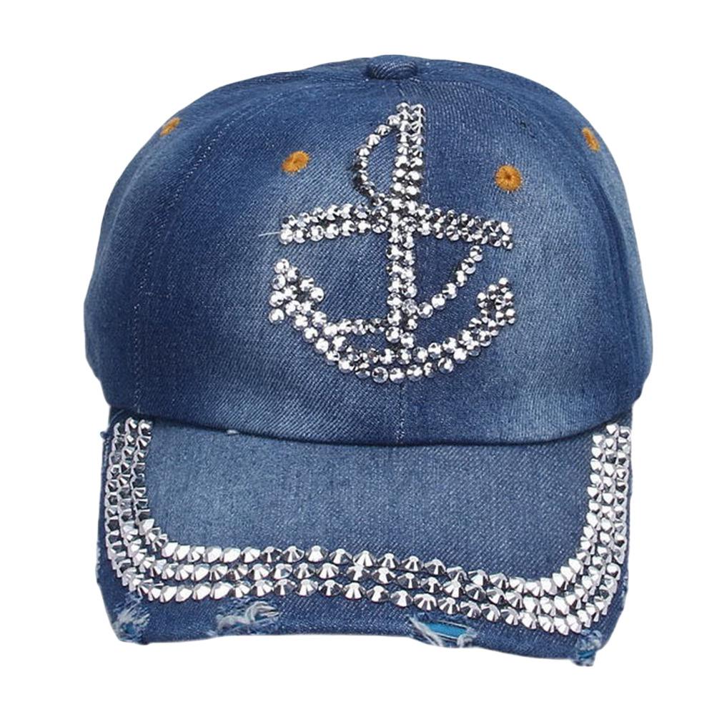 Crown Studded Rhinestone Baseball Cap