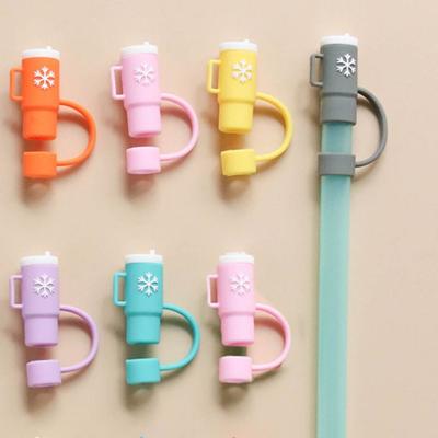 Splash Proof Straw Cover Silicone Straw Dust Cap Cup Accessories Straw Topper  Straw Decoration