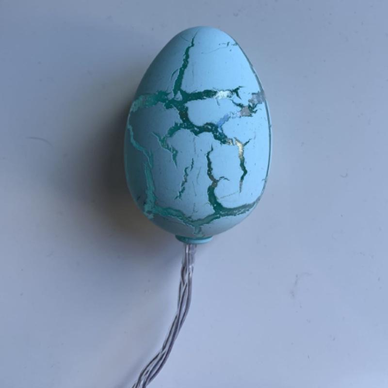 Rechargeable LED Crackle Color Egg String Lights for Holiday and Easter Decoration
