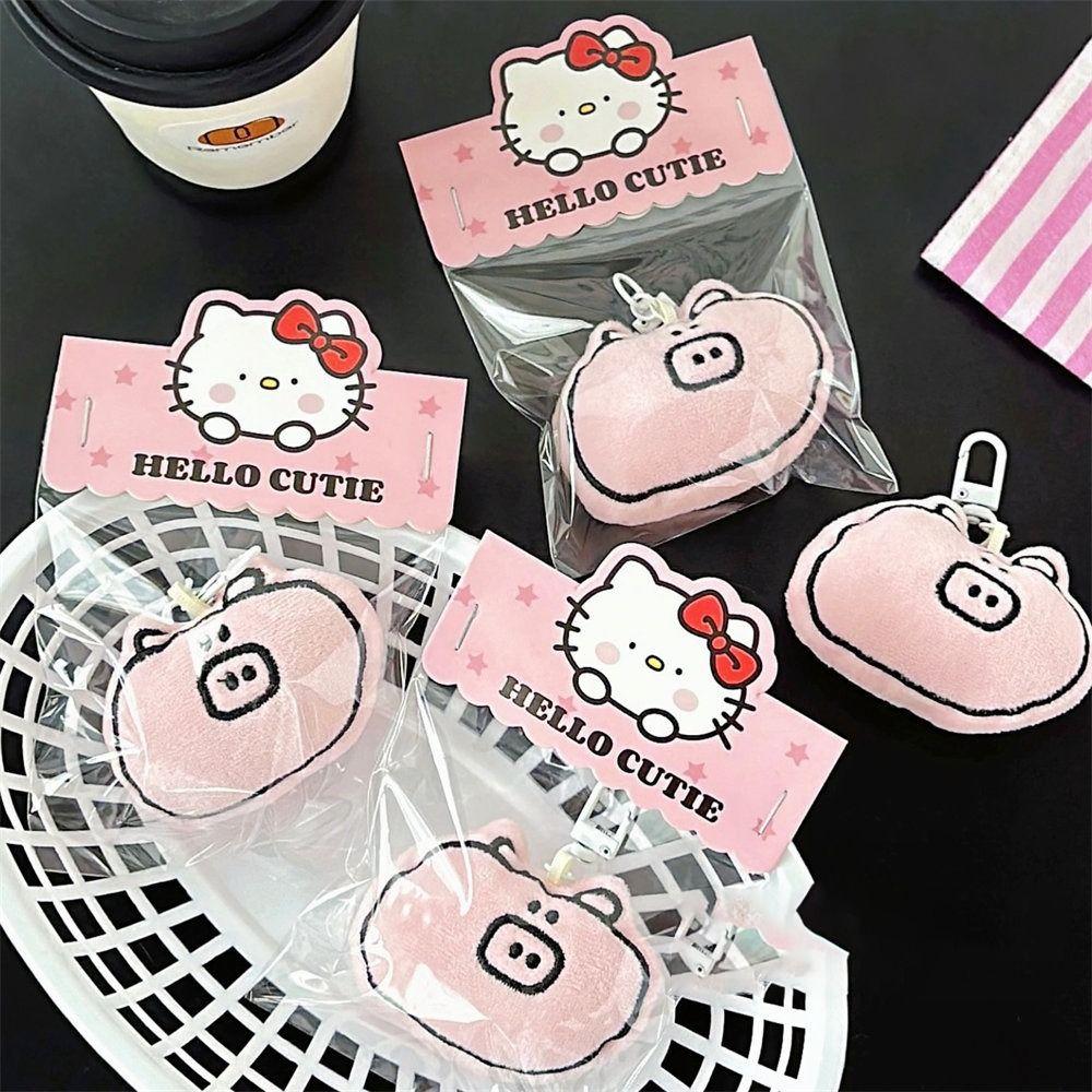 

Cute Pink Pig Keychain Soft Plush Doll Pendant Toys Fashion Little Piggy Keyring Backpack Charms