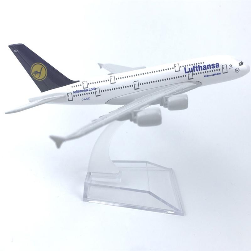 20cm Statisches Simulationslegierungsflugzeug Lufthansa A380 Fluggesellschaften Flugzeugmodelle Mit Fahrwerk Kindergeschenke Sammlung Flugzeugspielzeug