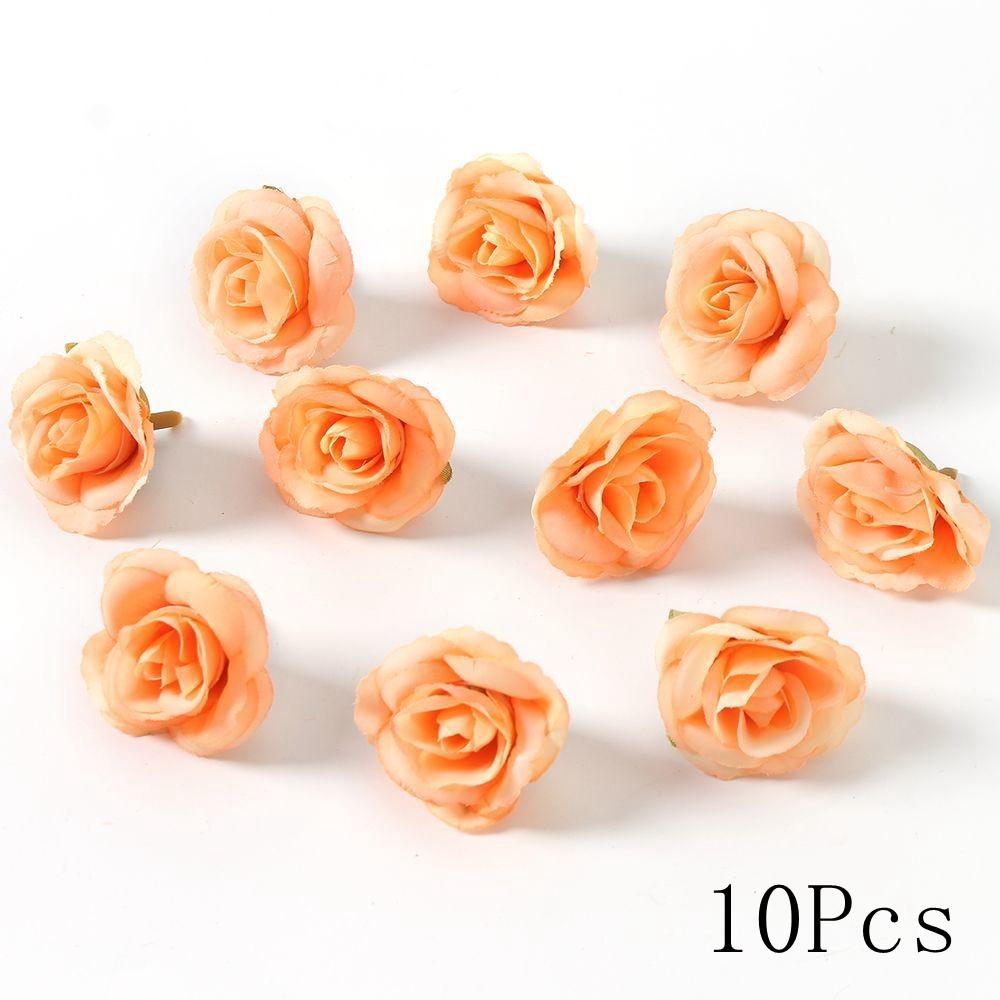 Autumn Orange Artificial Flowers Silk Fake Flowers for Home Room Decor Garden Wedding Decoration Bouquet Wreath Gift Accessories
