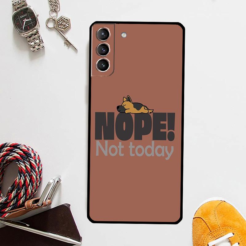 German Shepherd Dog Cartoon Case For Samsung Galaxy S24 Ultra S23 S22 S21 Plus S20 FE S8 S9 S10 Note 10 20 Ultra Cover