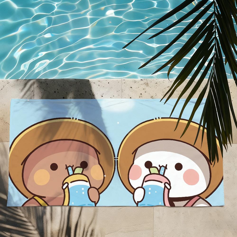 Cartoon BuBU Dudu Kawaii Towel Soft Lightweight Anti-Sand Large Beach Towel Quick-Drying Bath Sports Family