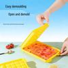 Hockey Puck Ice Cube Tray with Lid - Spherical Ice Mold for Freezer
