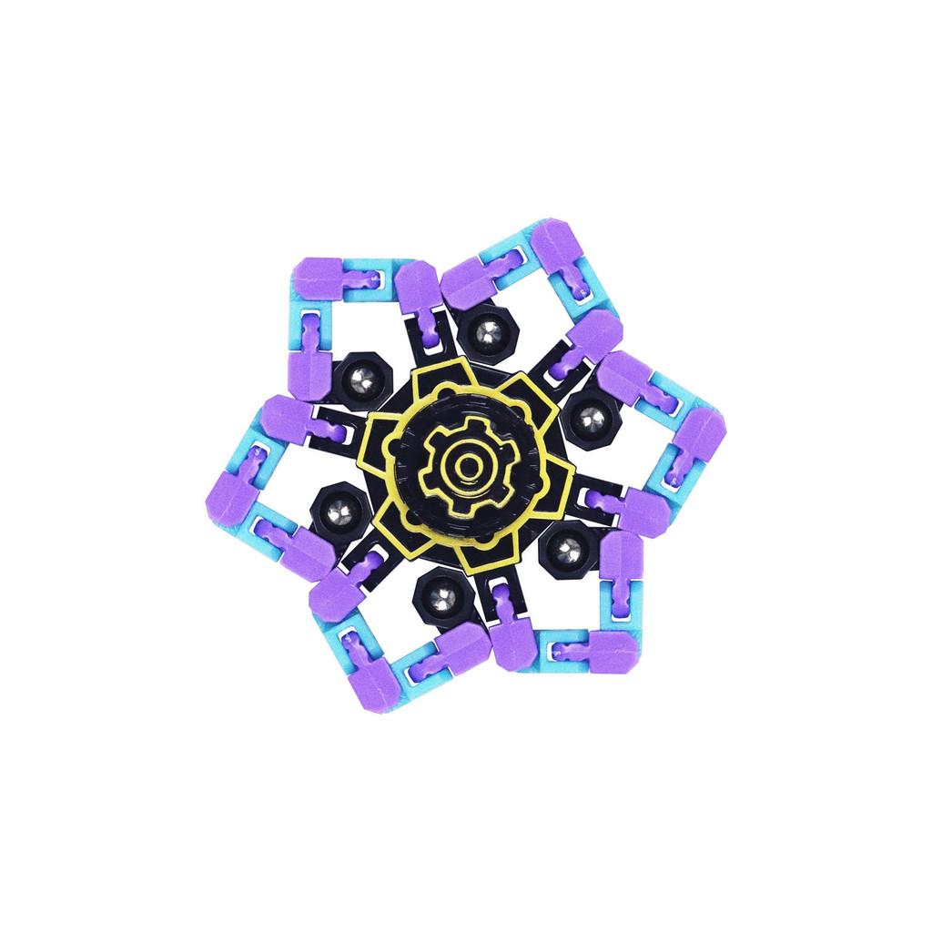 Luminous Fingertip Spinning Rotating Feeling Gyro Tops Transformable Mechanical Chain Fidget Spinning Tops Toys