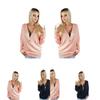 Fall Fashion Deep V Batwing Sleeve Knit Tshirt For Office Wear Women