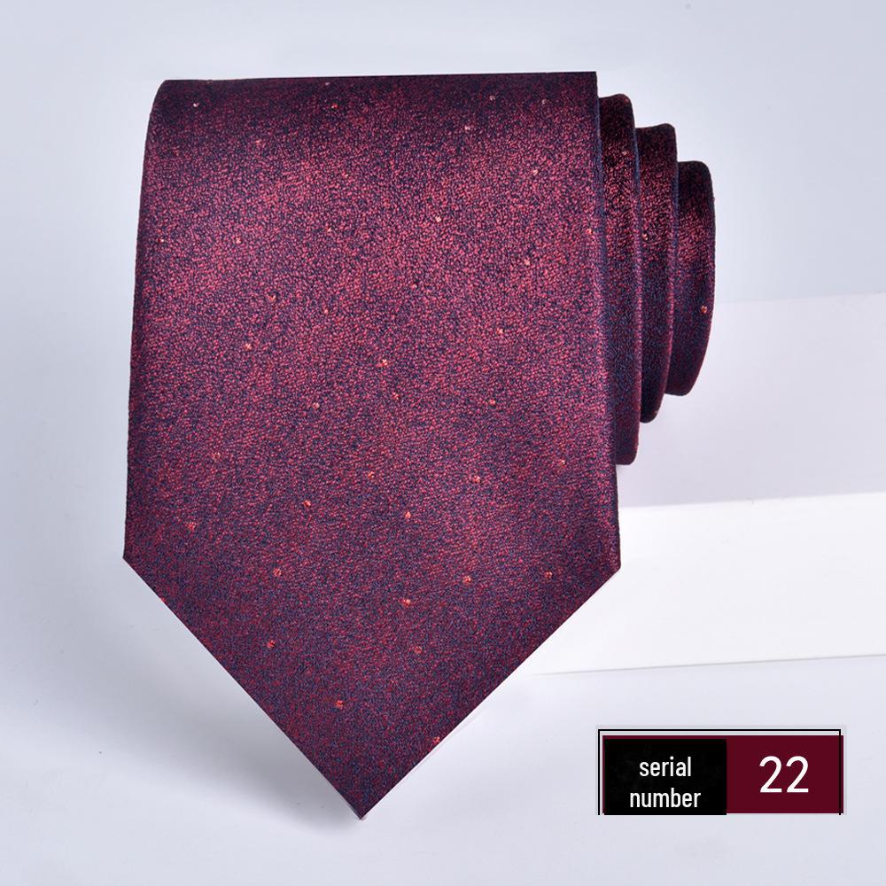 Wine Red Jacquard Tie for Men - Formal Business, Wedding, and Groom 8cm Executive Style