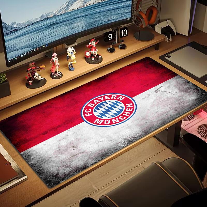 FC Bayern Munich Logo Color Mouse Pad Large Gaming Table Cushion Non-slip Laptop Tablet Big Mousepad XXL Mat Mini PC Playmat With Lock edge