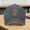 Summer Respect Love Support Inclusion Autism Awareness Baseball Cap Sun   Print Washed Trucker Hat Hunting Baseball Caps