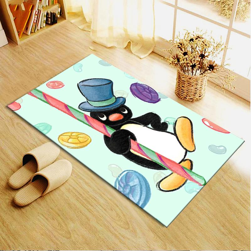 Nuovo Tappeto PINGU 2025 per Soggiorno Camera da Letto Casa Decorazione Divano, Tappetino Antiscivolo per Giochi Bambini